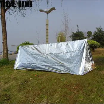 Outdoor Portable Emergency Survival Rescue Blanket First Aid Fireproof Windproof Waterproof Awning Curtain Tents Sun Shelters 6