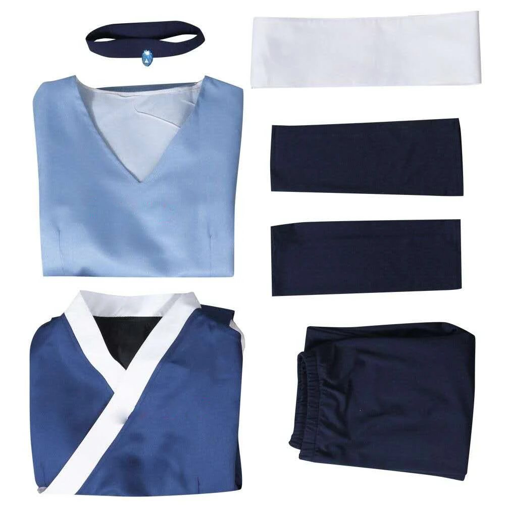2020-new-7PCS-Avatar-The-Last-Airbender-Katara-men-Cosplay-costume-Halloween-cosplay-women-costume-and (4)