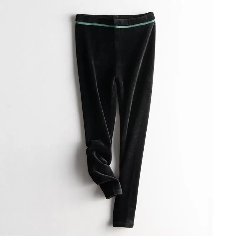 Black Leggings Velvet Leggings Women Large Size Autumn And Winter Plus Velvet Thick Warm Winter Leggings Elastic High Waist Leggins Mujer Q2054 - Цвет: Black Leggings