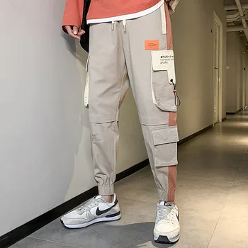 

2020 Spring New Men's Hong Kong Tide Brand Multi-pocket Pants Overalls Men's Loose Casual Pants