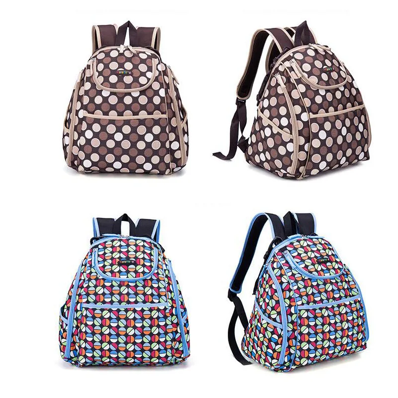 COLORLAND brand new large capacity elegant baby diaper backpack with dressing pad bag multi-function printing diaper bag for Mom
