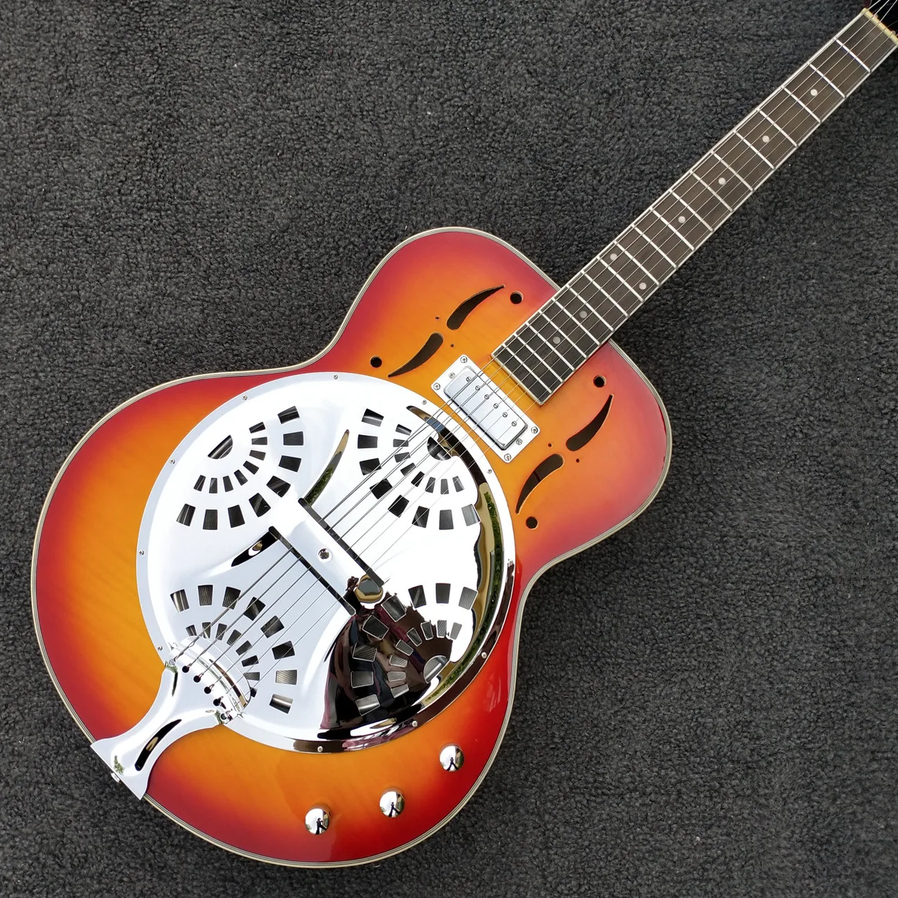Metal Tailpiece for Dobro-style 6 Strings Resonator & Echo Guitars Chrome 