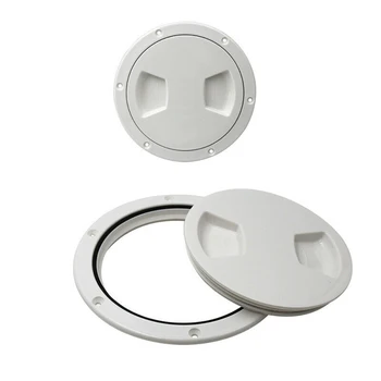

1x Marine Boat Yacht White 5 Inch Round Access Hatch Deck Cover Lid Accessories