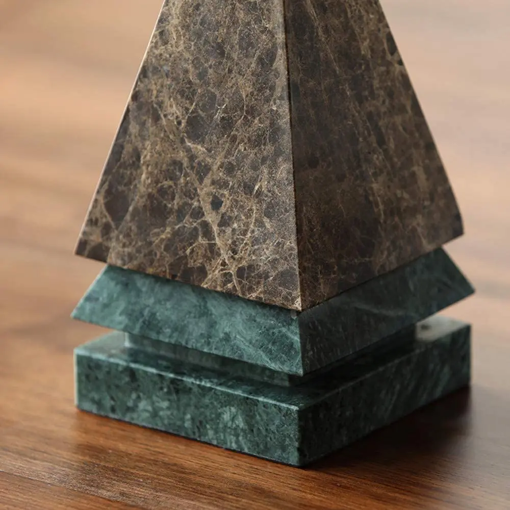 Enfeites De Feng Sala De Yoga Presente De Inauguração Mármore Natural  Pirâmide Paperpeso Shui Estudo Decoração