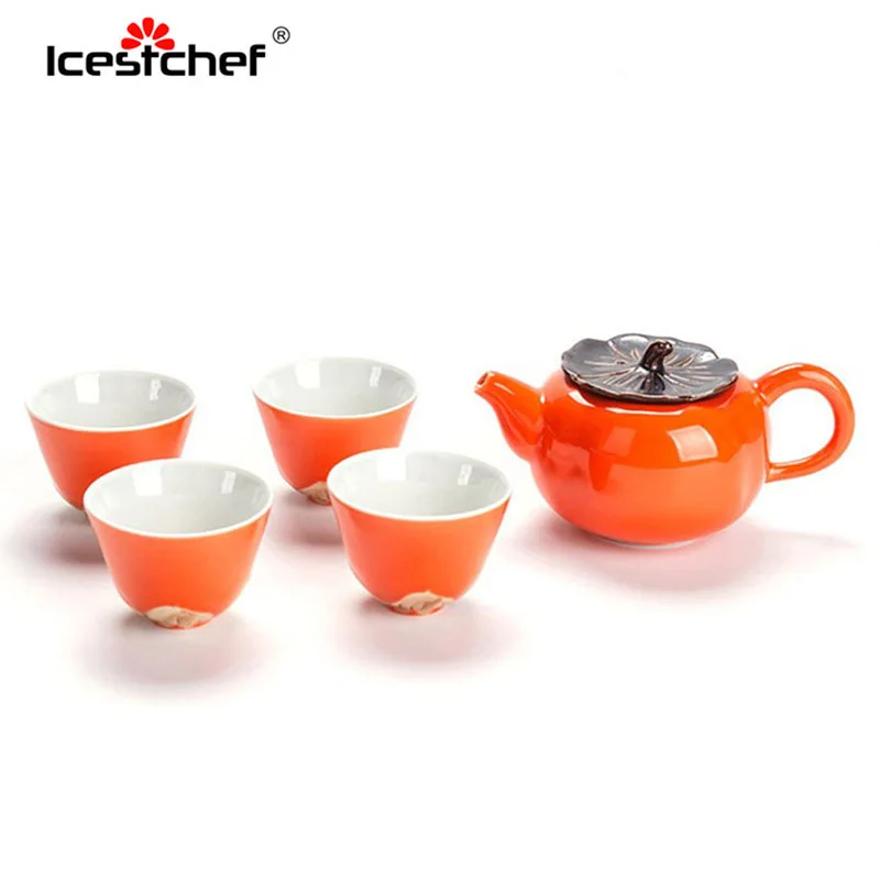 

ICESTCHEF Ceramic Teapot Kettle Gaiwan Tea Cup For Puer Chinese Kung Fu Tea Pot Portable Tea Set Teaset Gaiwan Teaware Sets
