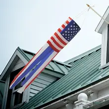 Американский флаг США ветряные носки вышитые звезды полосы Windsock с цветным принтом США патриотические нейлоновые украшения