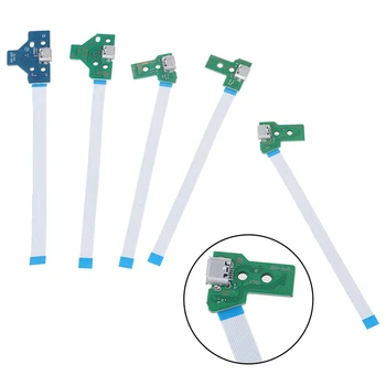 

1X For PS4 Controller USB Charging Port Socket Circuit Board with Ribbon Cable For 12Pin JDS 011 030 040 055 14Pin 001 Connector