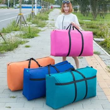 

Waterproof Oxford Cloth Move Bag Luggage Bag Large Capacity Quilt Storage Bag Thick Multi-functional Weaving Doggy Bag