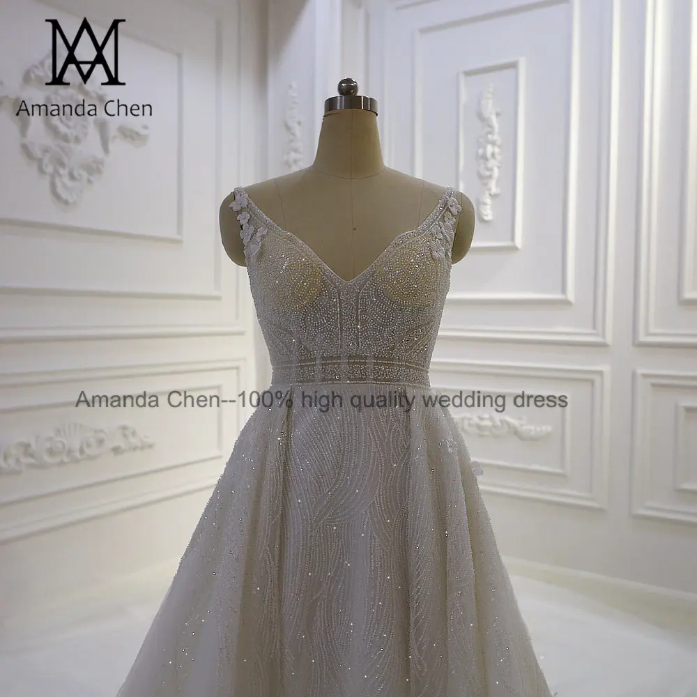 Robe de soiree Кепки рукав Бисер Роскошные длинным шлейфом для девочек; платье с глубоким вырезом на спине для свадебное платье