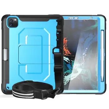 

for iPad Pro 11 inch (2020) Tablet Protection Cover Built-in Kickstand Shockproof Case w/Pencil Holder for iPad Pro 11inch(2018)