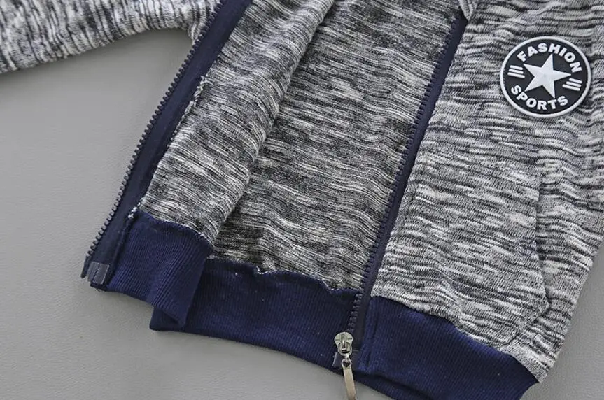 Boys'Dress/весенне-Осенняя детская одежда с длинными рукавами, модная спортивная одежда из трех предметов, одежда для мальчиков