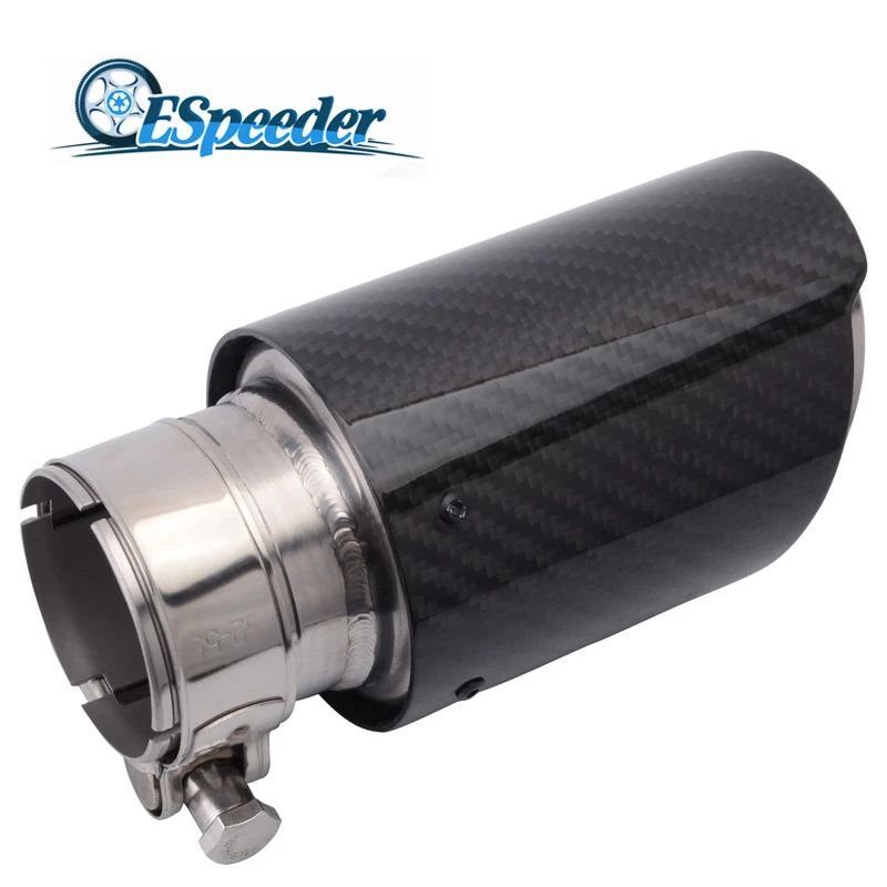 SPEEDWOW Универсальный выхлопные системы глушитель выхлопной трубы Akrapovic Карбон наконечник подстежка отделка из нержавеющей стали хром