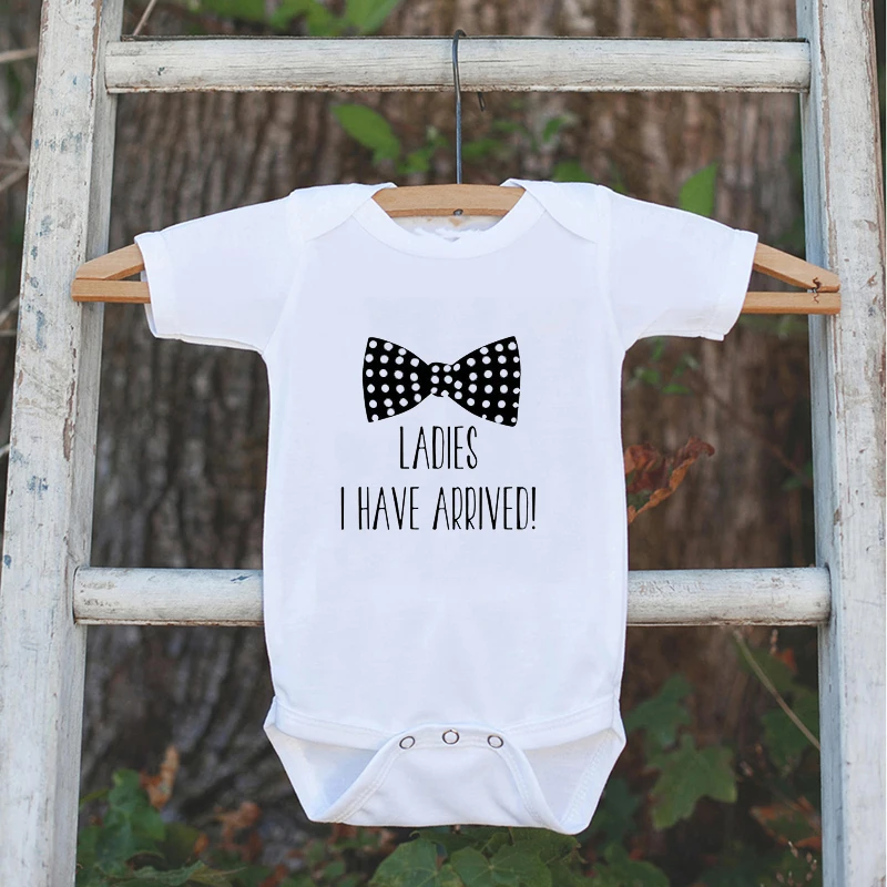 

Ladies I Have Arrived Printed Baby Girls Summer Bodysuits Toddler Infant O-Neck Short Sleeves Casual Boys Bodysuits Outfit 0-24M