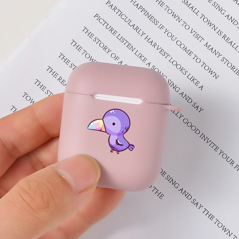 Силиконовый защитный чехол для наушников Apple Airpods 2 с мультяшными рисунками