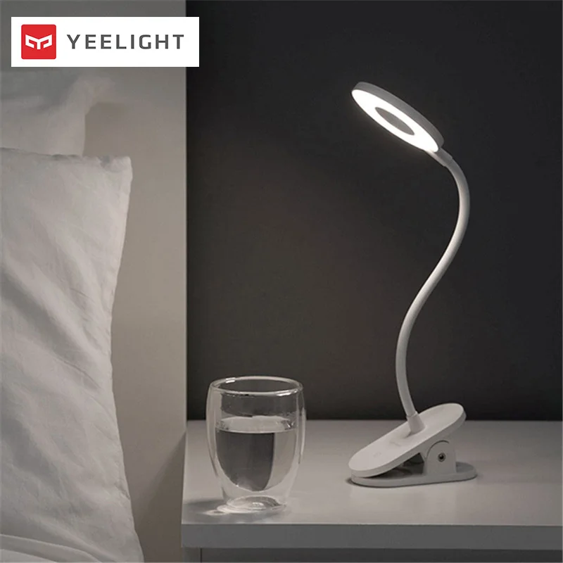 Оригинальный Yeelight 5 Вт светодиодный USB Перезаряжаемый зажим Настольная лампа