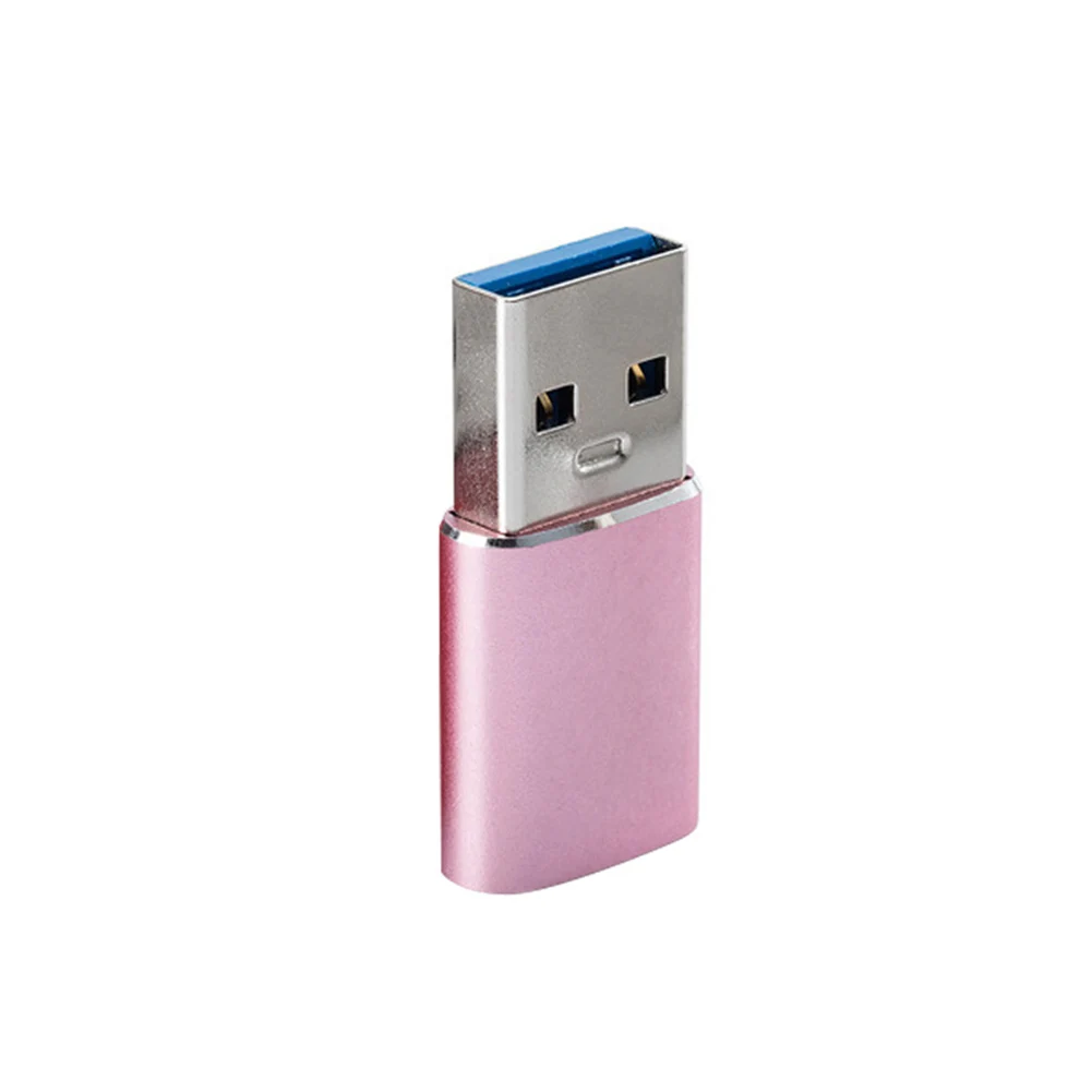 Адаптеры для мобильных телефонов конвертеры type-C Female to USB3.1 мужской металлический конвертер адаптер для компьютера мобильного телефона - Цвет: Rose Red