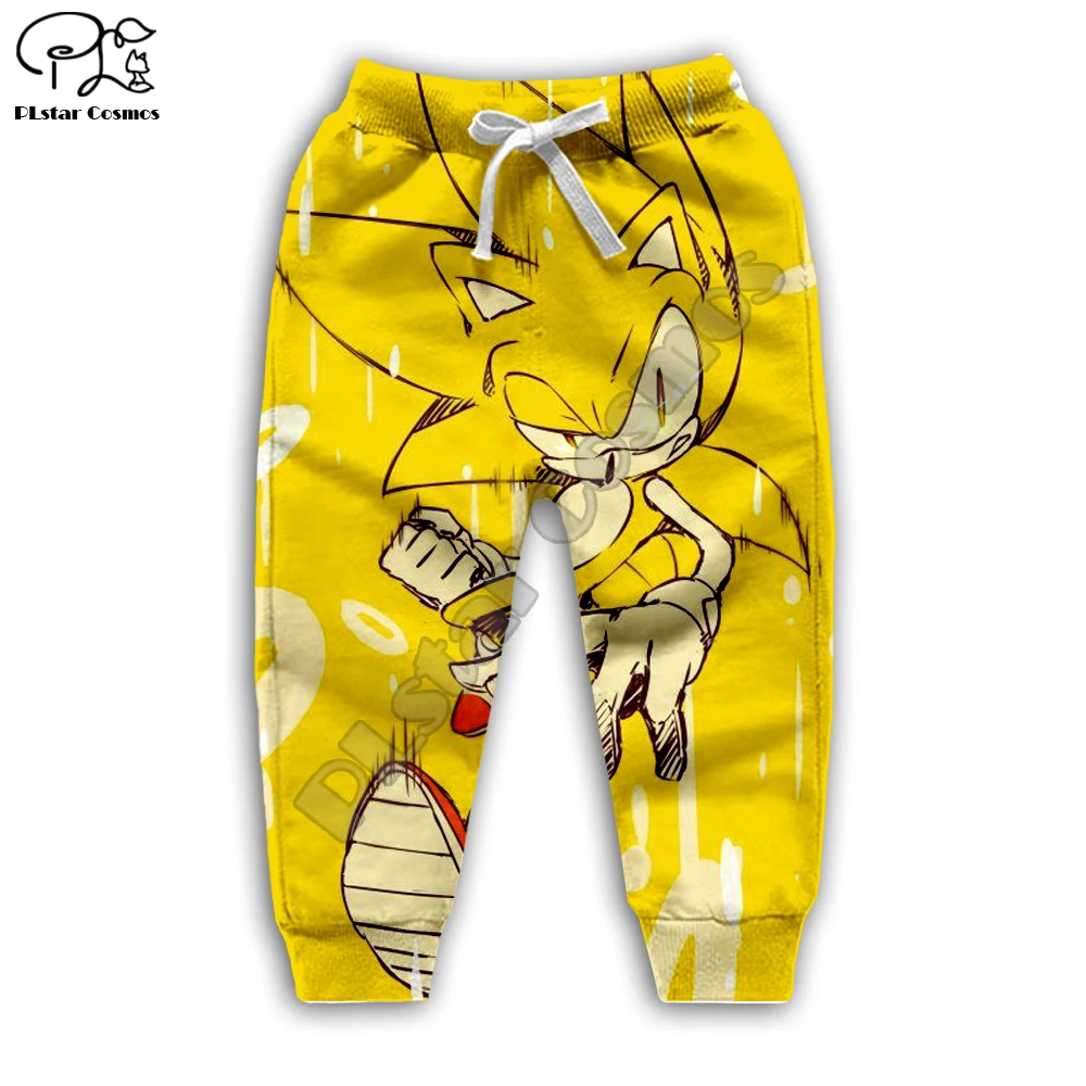 Kids Cloth Anime Super Sonic Cartoon 3d hoodies/boy sweatshirt Cartoon Hot Movie pant style-22