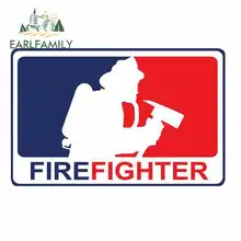 EARLFAMILY 13cm x 12.9cm for Fire Fight Funny Car Stickers Bumper Trunk Truck Graphics Waterproof Anime RV VAN DIY Fine Decal