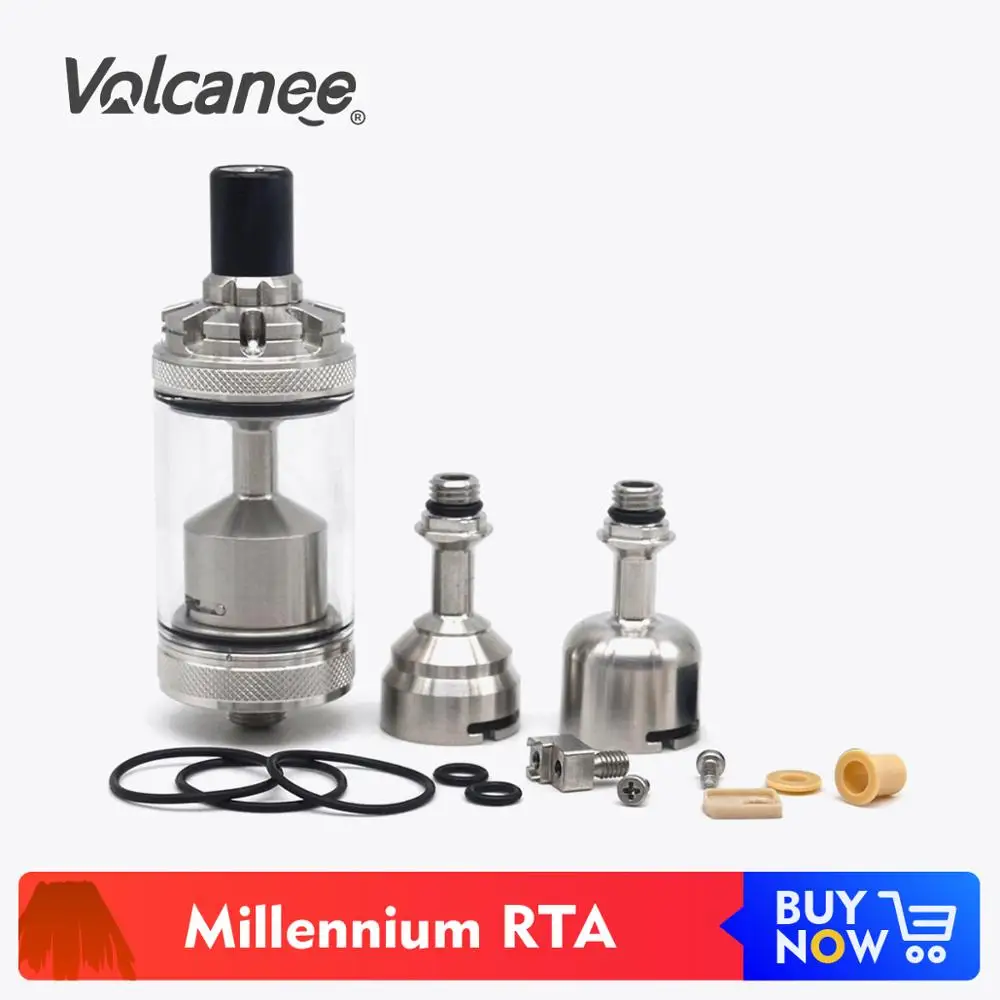 Бак для вейпа Volcanee Millennium RTA емкость 4 мл 316SS регулируемый поток воздуха 510 Thread Box Mod VS