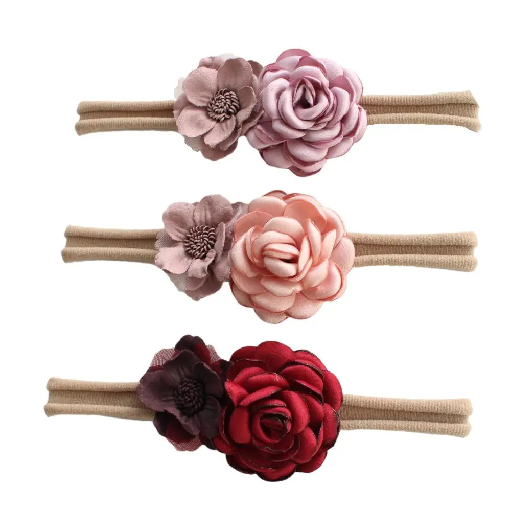 Модные детские аксессуары нейлоновый эластичный цветочный головной убор