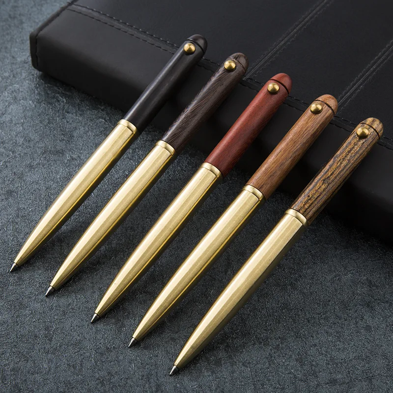 

1 Pcs Senior Sandalwood Office Gift Signature Pen Metal Stationery Stationery Pen for Learning Supplies
