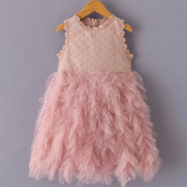 ax937 pink Кружевное платье для девочки Bear Leader, летнее праздничное цельнокроеное приталенное платье для детей возрастом от 3 до 7 лет - Цвет: ax937 pink