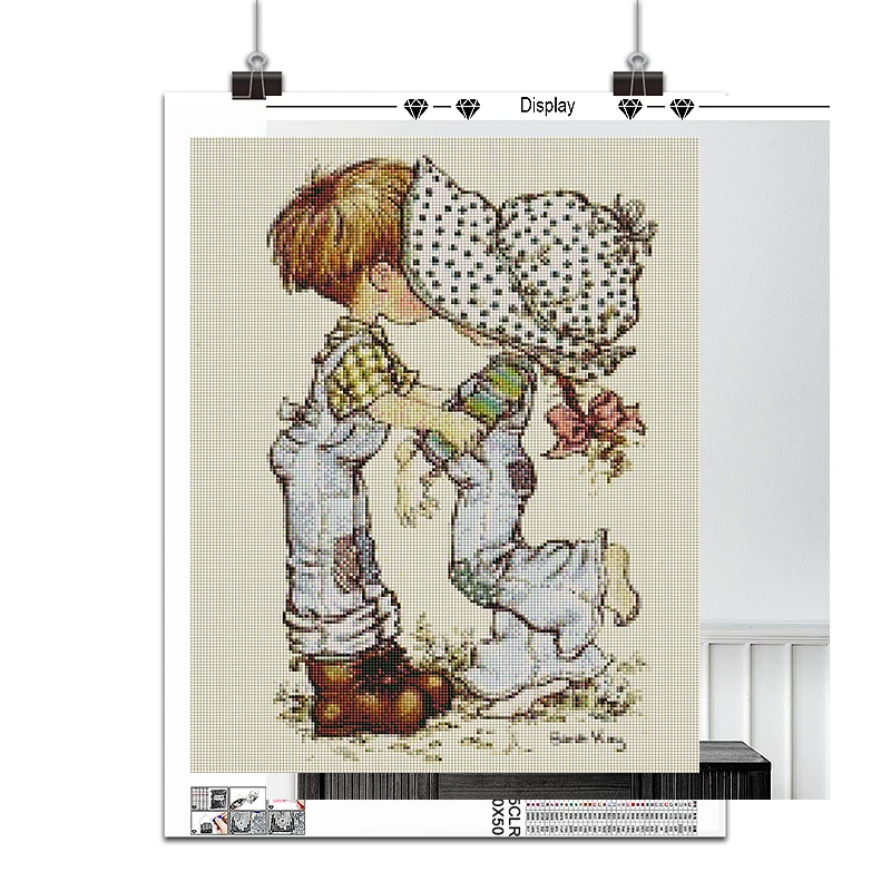 Diamond painting 5D DIY Diamond Painting Cartoon little girl gift Princess flower Full Square&Round mosaic embroidery Cross stitch home decor Art