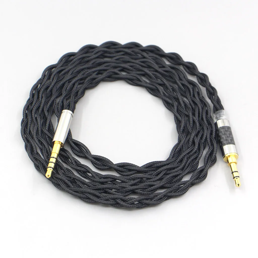 US $40.00 LN007463 Pure 99 Silver Inside Headphone Nylon Cable For Denon AHMm400 AHMm300 AHMm200 Beats Solo2 Solo3 SHP9500