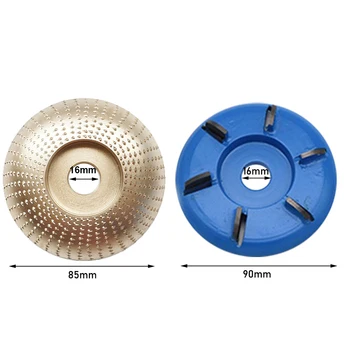

2Pcs Angle Grinding Wheel Wood Grinder Disc 6 Teeth Milling Cutter Trimmer