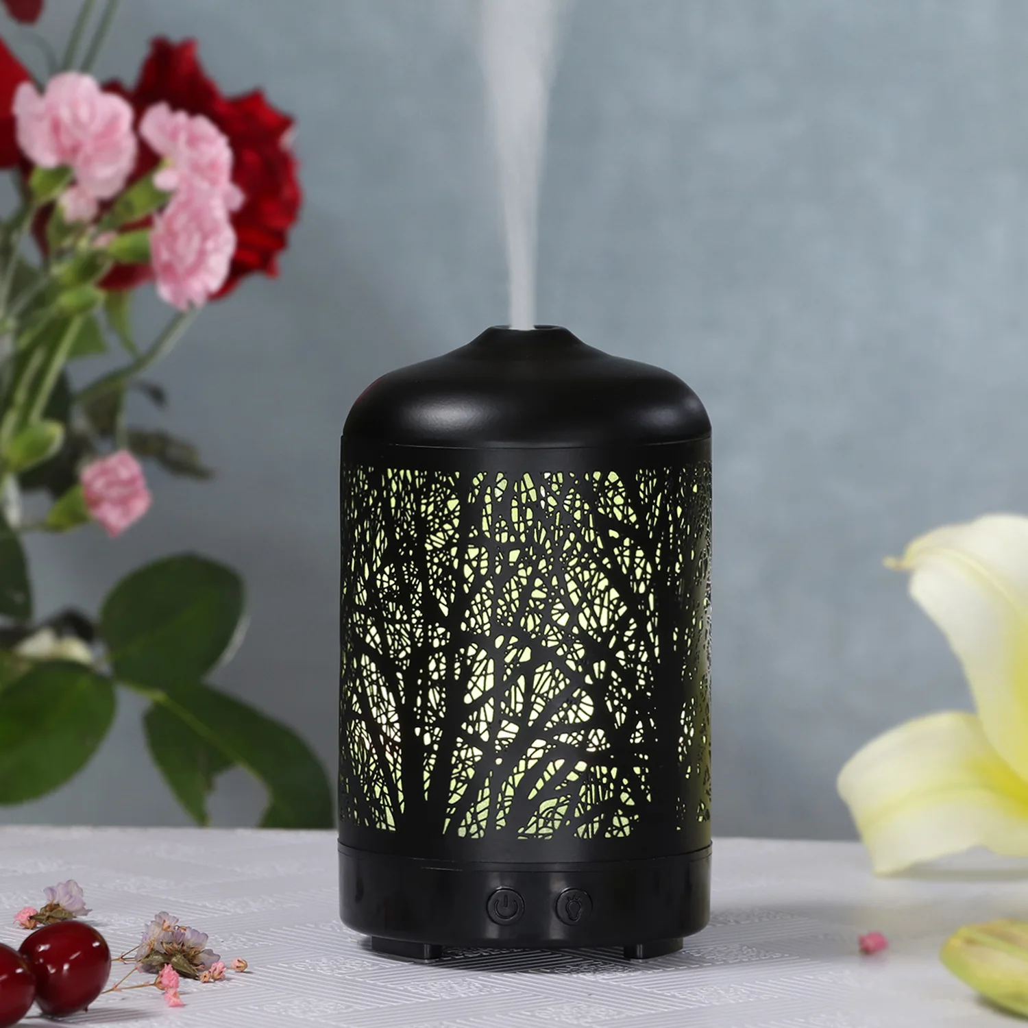 Creative Branch Iron Art Aroma Diffuser Spray Humidifier Plug Mini Household Bedroom Office Desk Surface Panel Humidification