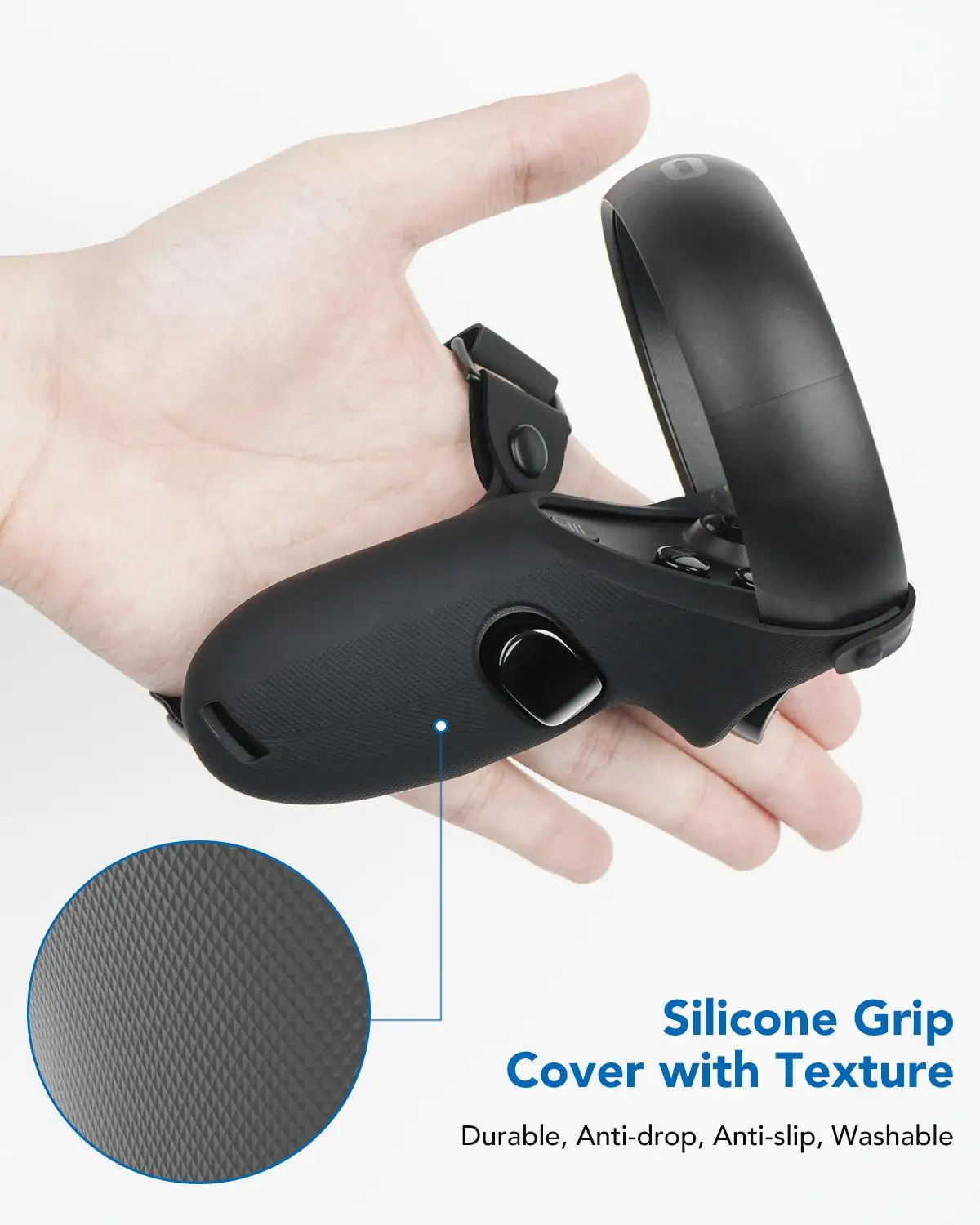 KIWI design Touch Controller Grip Cover olny For Oculus Quest&Rift S (NOT FOR QUEST 2)Anti-Throw Handle Protective knuckle strap