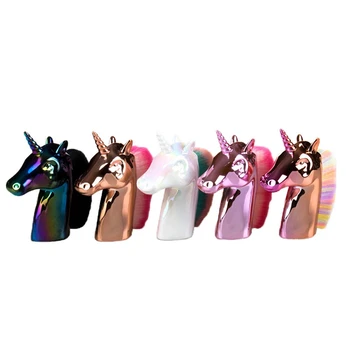 

New Unicorn Horse Makeup Brushes Colorful Synthetic Hair Face Cosmetic Powder Blush Brush Nail Art Beauty Tools Kits Gift
