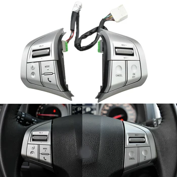 

Silver Steering Wheel Button Volume Audio Bluetooth Phone Cruise Control Speed Switch For Isuzu MU-X D-MAX DMAX MUX Accessories