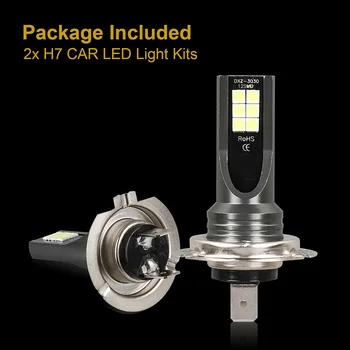 

White H7 CAR LED light kits Waterproof 2pcs/set H7 LED Canbus Bulb Set