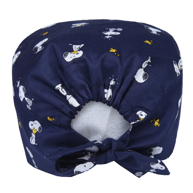 new Pet Veterinary Surgical Cap Medical Work Caps Nursing Hats Ground Cap Tieback Straps Adjustable Sweatband Dental Clinic Hats