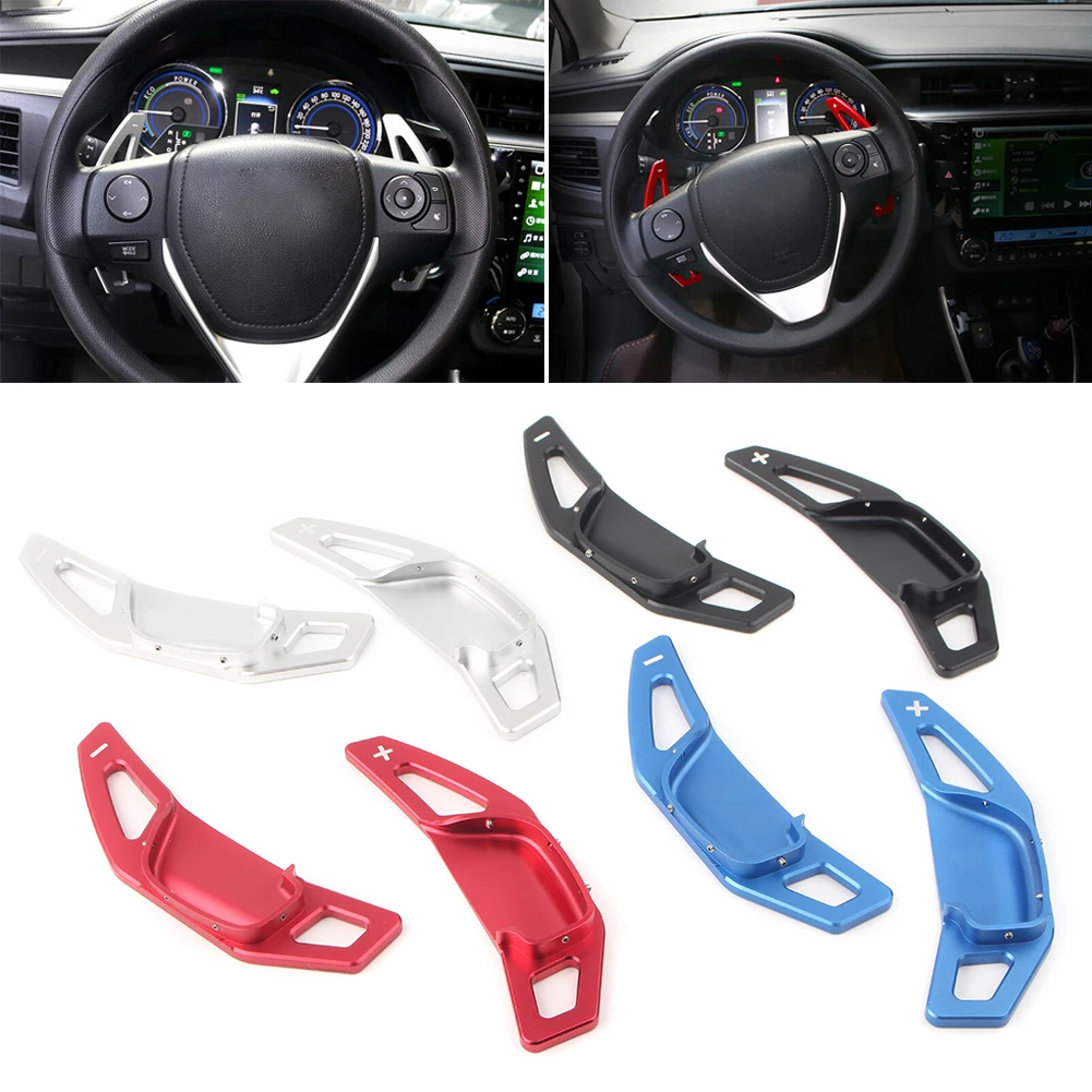 2pcs Car Steering Wheel Shift Paddles Gear Shifter Extension For Toyota
