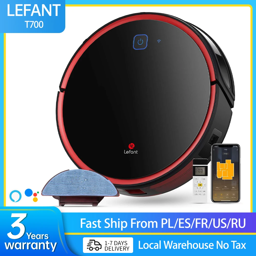 Lefant T700 Robot Vacuum Cleaner Sweep and Wet Mopping  For Hard Floors&Carpet 120mins ​APP Appliances,Home Auto Dust,pet hair 1