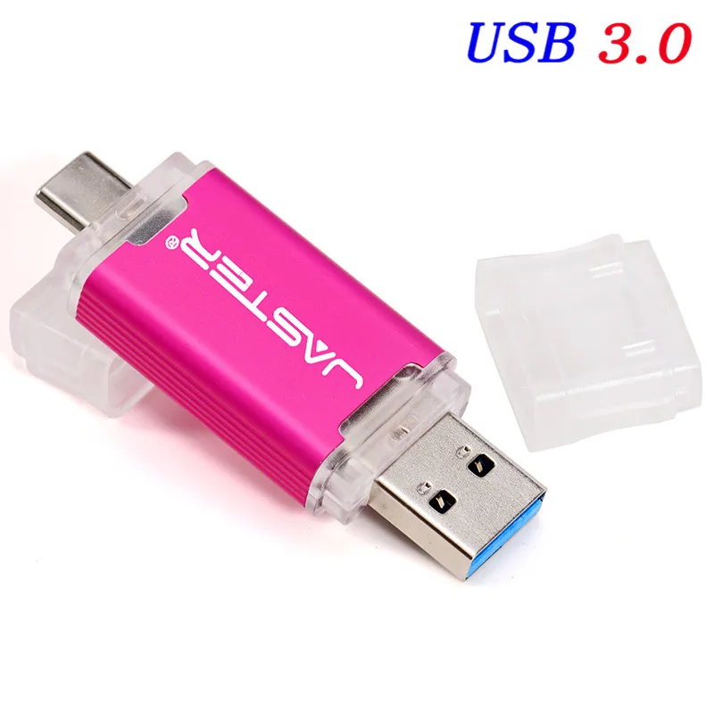 pink JASTER USB 3,0 type C флеш-карта памяти 16 ГБ 32 ГБ Флешка 4G 8 Гб 64 Гб 128 ГБ USB флеш-накопитель для компьютера/интерфейс type C - Цвет: pink
