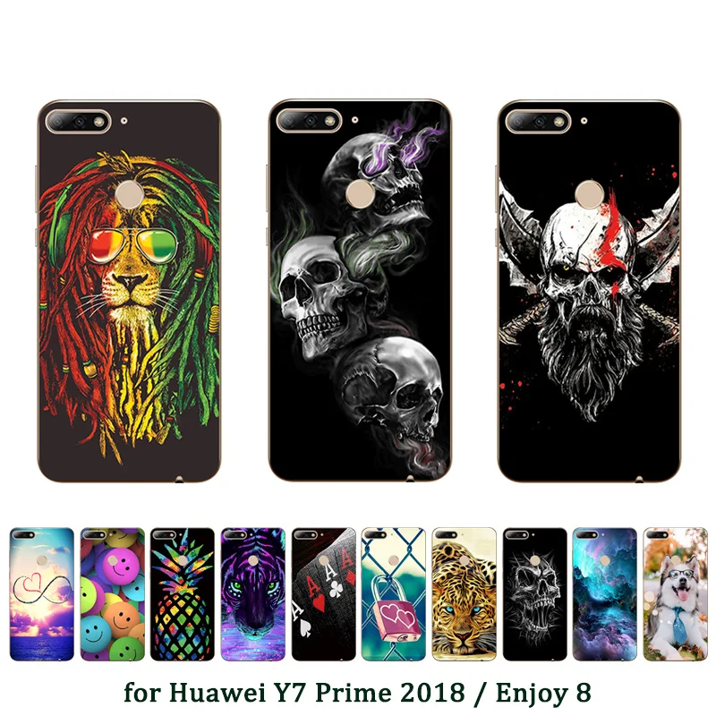 Чехлы для телефонов Huawei Y7 Prime 2018 / Enjoy 8 тонкий ТПУ чехол 5 99 дюйма силиконовый с