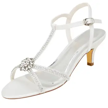 

Crystal Silver Strappy Sandals For Wedding Party