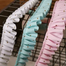 Cheap 4cm Wide Romantic Folds Small Black Dot Chiffon Lace Fabric Decoration With Diy Doll Clothes Skirt Curtain Home Textile Sewing Cheap 4cm Wide Romantic Folds Small Black Dot Chiffon Lace Fabric Decoration With Diy Doll Clothes Skirt Curtain Home Textile Sewing