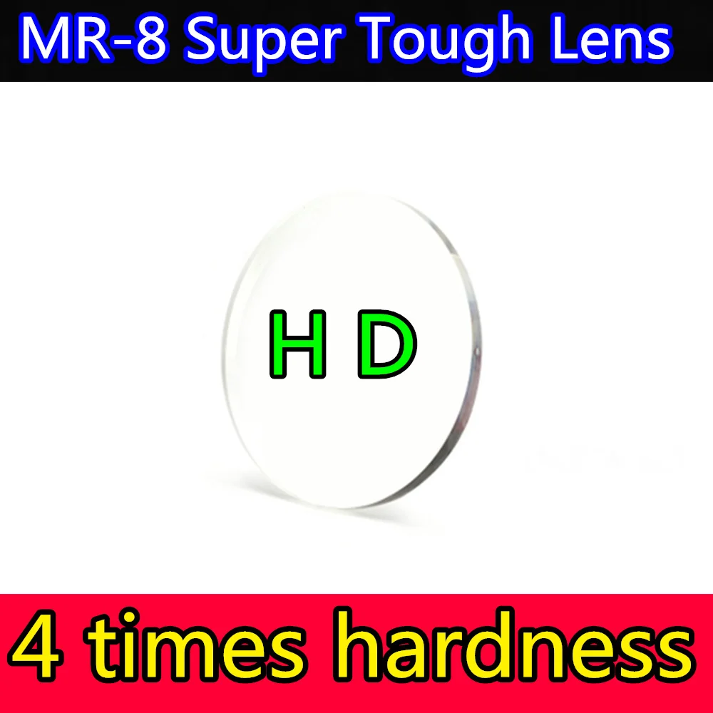 HD Prescription Lens 1.56/1.61/1.67/1.74 Thin Aspherical Resin Optical Myopia Lenes Super-tough MR-8 Series 4 Heavy Hardness prescription glasses lenses