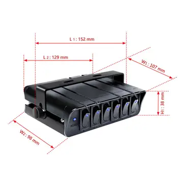 

12V Switch panel box Strobe Light Toggle Controller LED Light Indicator