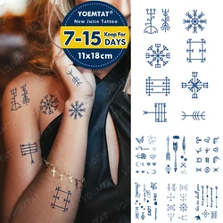 Juice Lasting Waterproof Temporary Tattoo Sticker Line Constellation Flower Starry Letter Flash Small Tatoo Kid Cute Fake Tatto