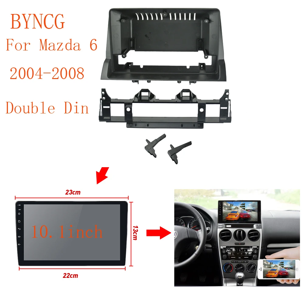 9/10.1 дюймовая Автомобильная панель для MAZDA 6 2004-2008 двойная Din рама dvd аудиоадаптер