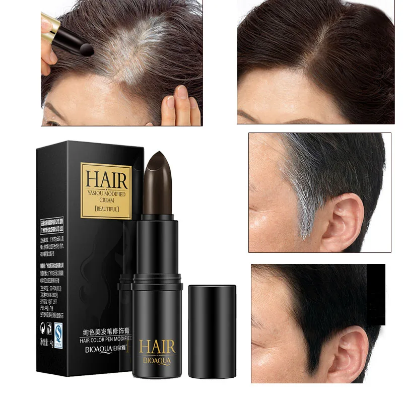 

Hair Dye Stick 4G One-time Instant Black Brow Coverage Hair Color Waxing Cream Temporary Cover Up White Pastel Coloring Chalk M