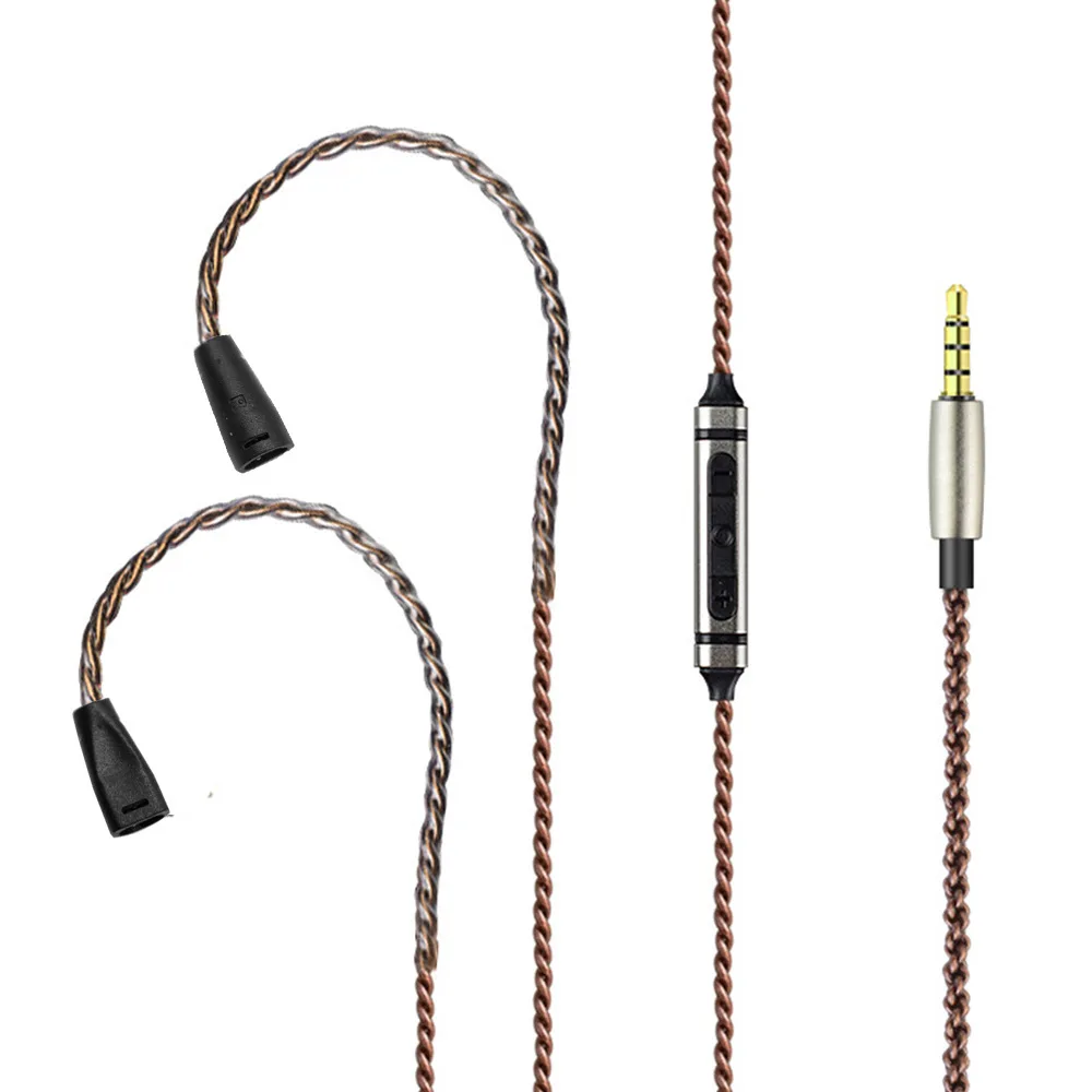 Headphone screen cable replacement line IE8 IE8I ie80 headphone cable with wheat line UE braided wire