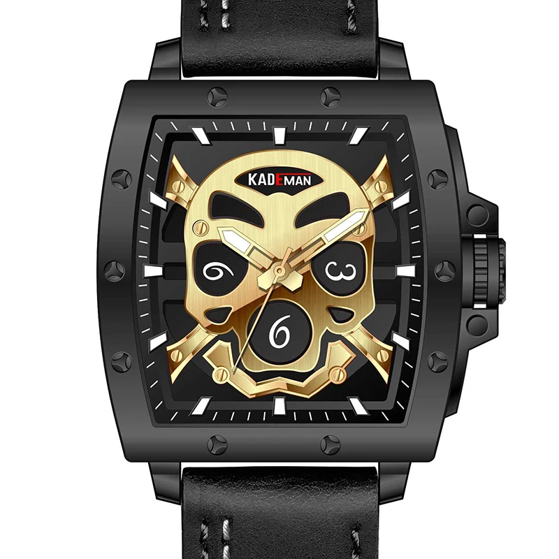 

skull watch men Unique style skeleton mens watches top brand luxury 316L stainless steel dial watch Clock gift for men Relogio