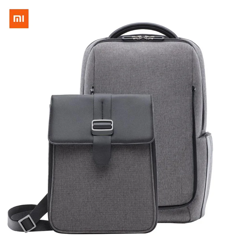 Оригинальная сумка Xiaomi Youpin модная Водонепроницаемая съемная передняя сумка мужской вместительный рюкзак 2 в 1 дорожная сумка для ноутбука