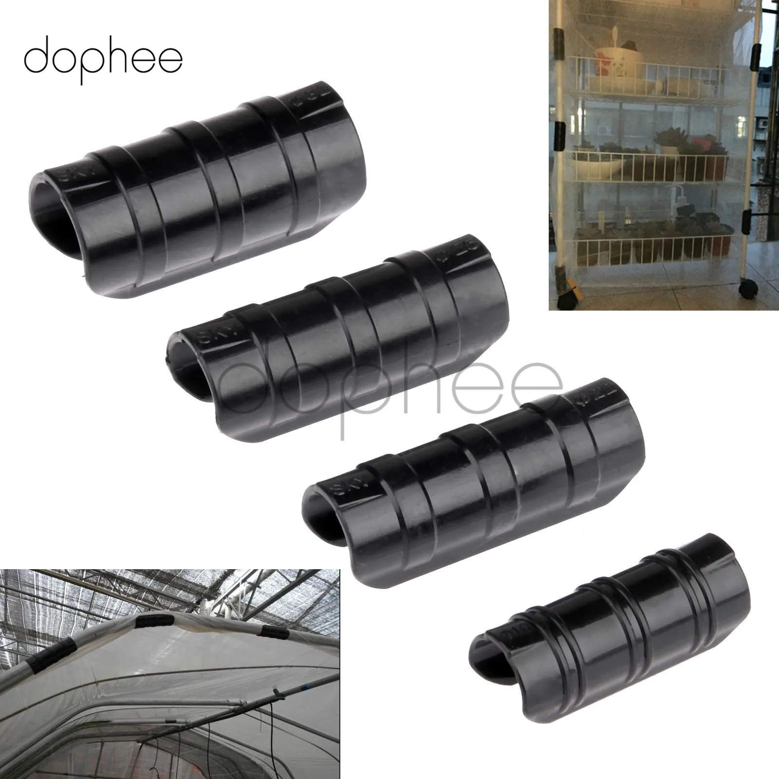 10pcs 22mm Tube Clip Greenhouse Frame Pipe Tube Film Clip Clamp Connector 